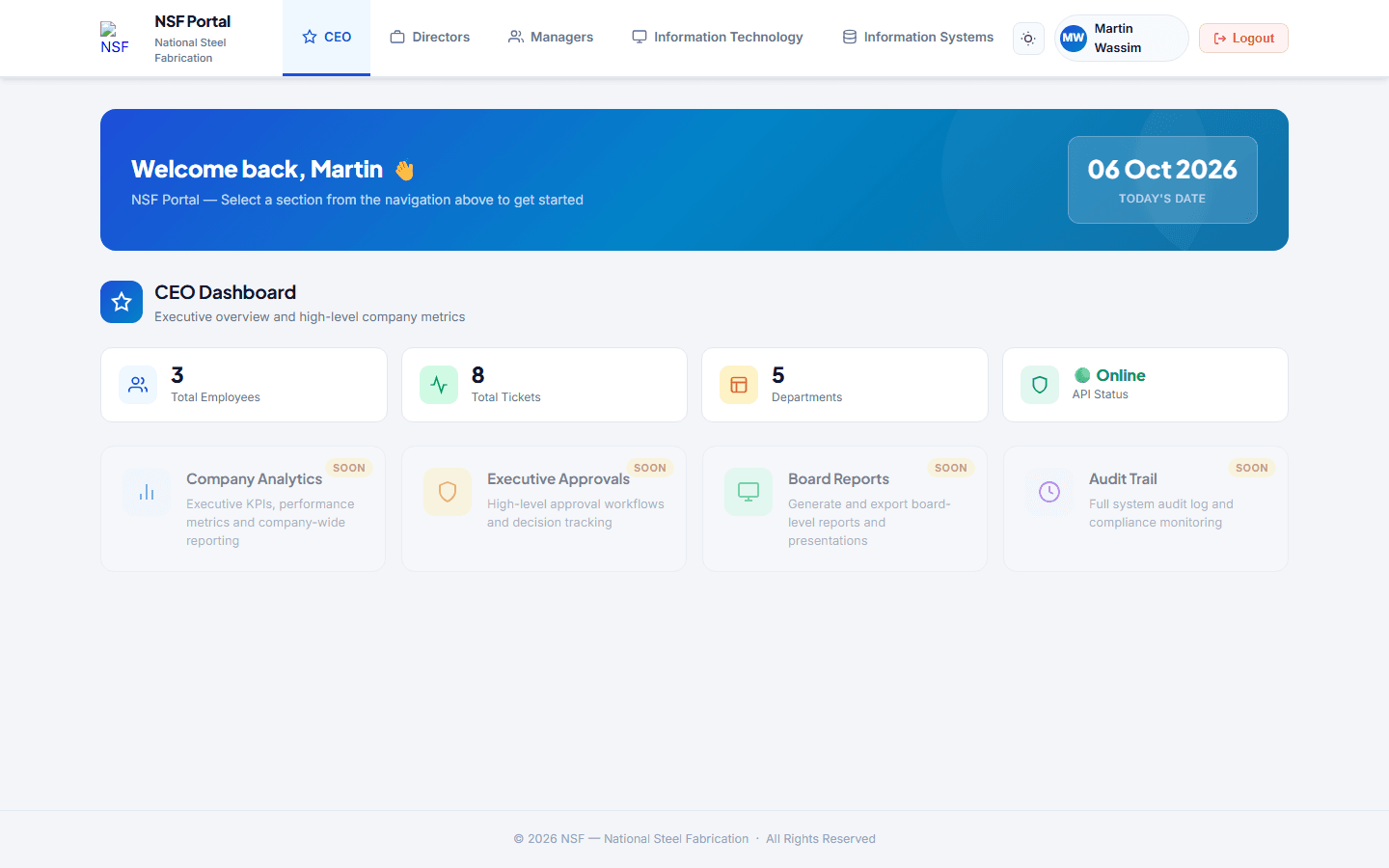 ENTERPRISE REQUEST SYSTEM screenshot 1