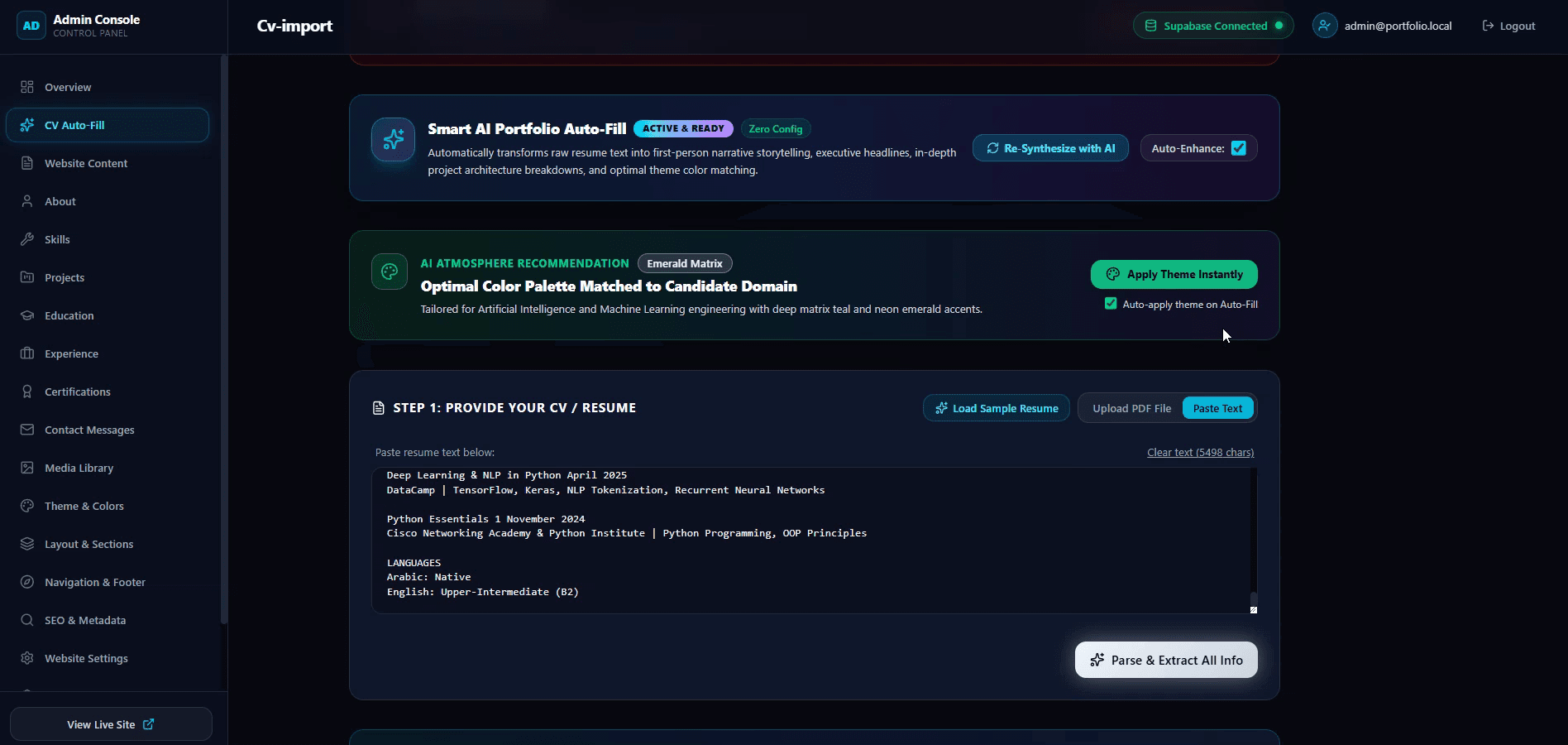 AI PORTFOLIO PLATFORM screenshot 3