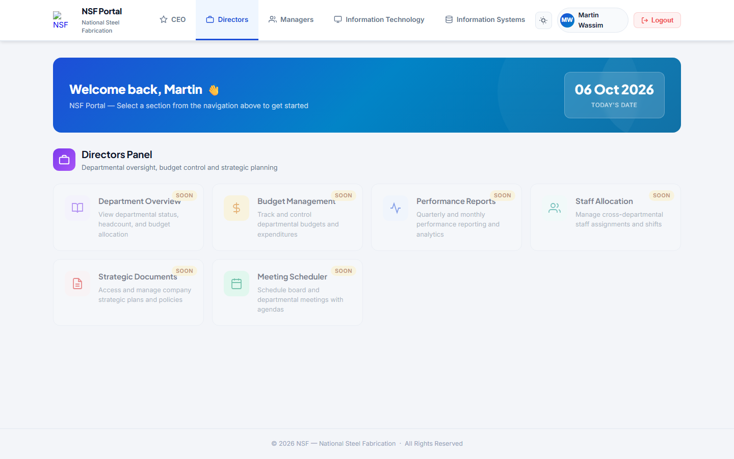 Directors Dashboard