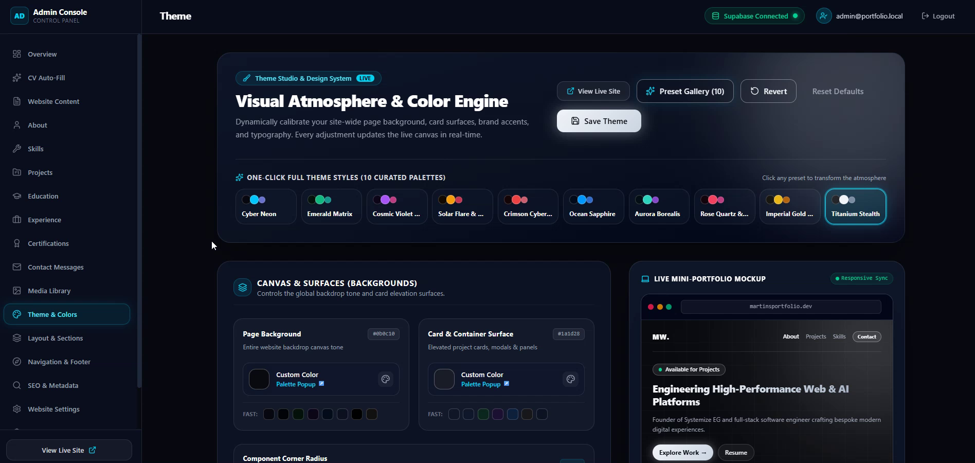Theme Studio Engine
