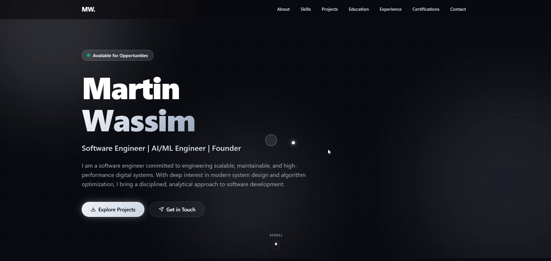Public Portfolio Homepage