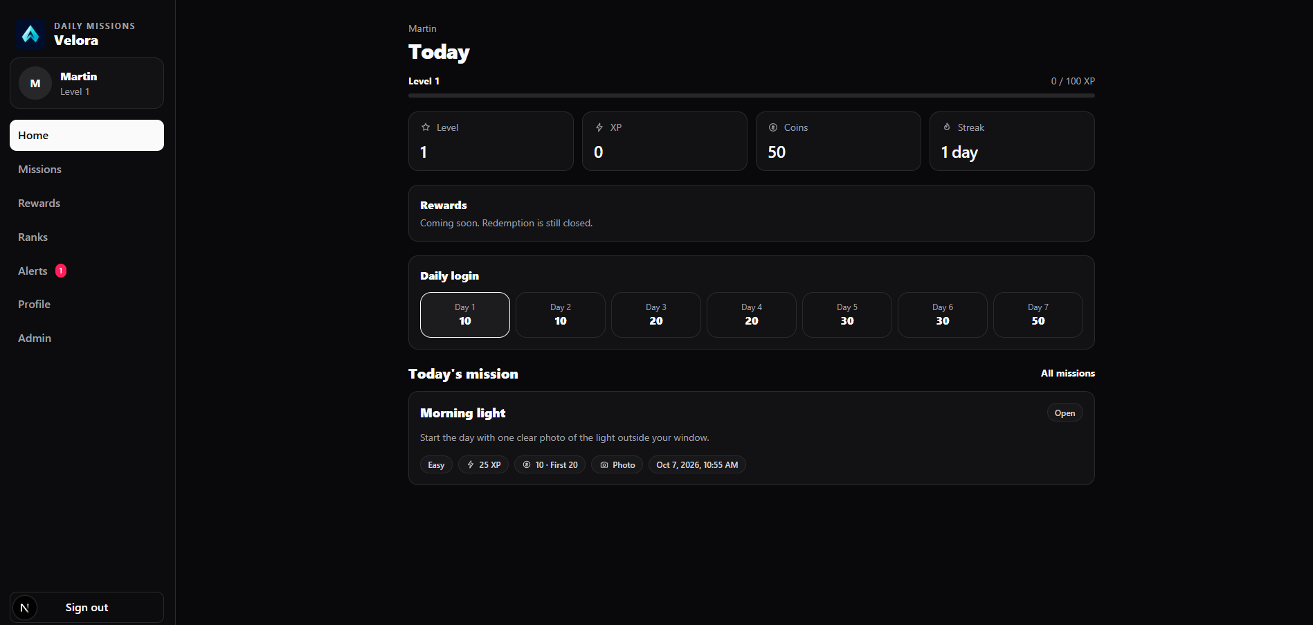 Velora — Server-Authoritative Progression Platform Showcase